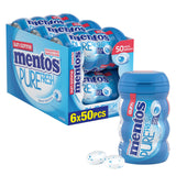 Mentos Pure Fresh, Fresh Mint Sugar-free Gum - Pack of 6 Bottles (300 Pieces)