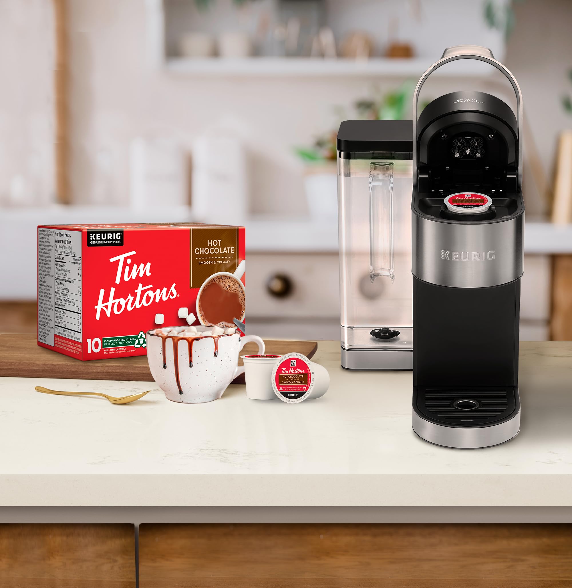 Tim Hortons Original Hot Chocolate, Single Serve Keurig K-Cup Pods, 10 Count