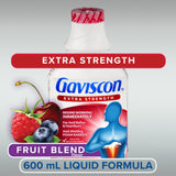 Gaviscon Liquid Extra Strength Antacid - 600 ml - Antacid Liquid for Day and Night Heartburn Relief, Acid Reflux and GERD Relief, Fruit Blend - Free of Aluminum, Lactose and Gluten