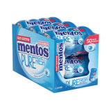 Mentos Pure Fresh, Fresh Mint Sugar-free Gum - Pack of 12 Bottles (300 Pieces)
