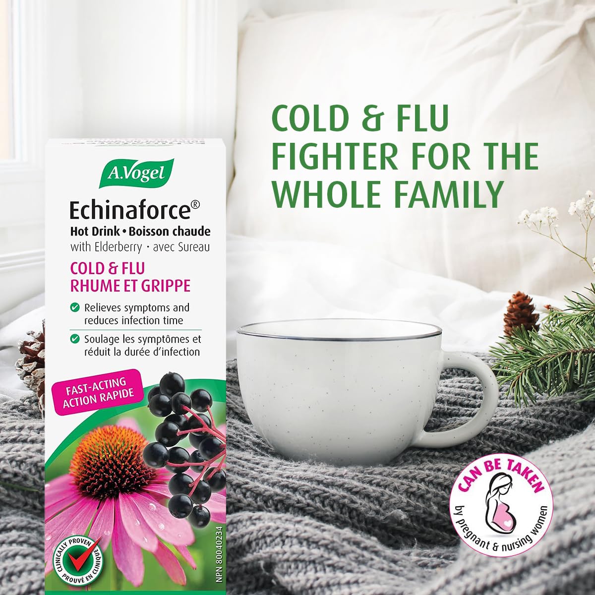 A.Vogel Echinaforce Extra Hot Drink with Elderberry and Echinacea - Extra-Strength Formula - Relieves Common Cold and Flu Symptoms - Immune booster - Children 2+ - 100 mL