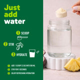 Organika Canadian-Made Electrolytes Powder with Vitamin C & Prebiotic Fibre - Sugar-Free Hydration Drink Mix - Pineapple PassionFruit - 210 g - 60 servings