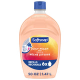 Softsoap Antibacterial Liquid Hand Soap Refill – Juicy Peach Scent, 50 oz – Moisturizing pH-Balanced Formula, Gentle on Skin, Deep Cleansing, Paraben Phthalate-Free – Ideal for Kitchen and Bathroom