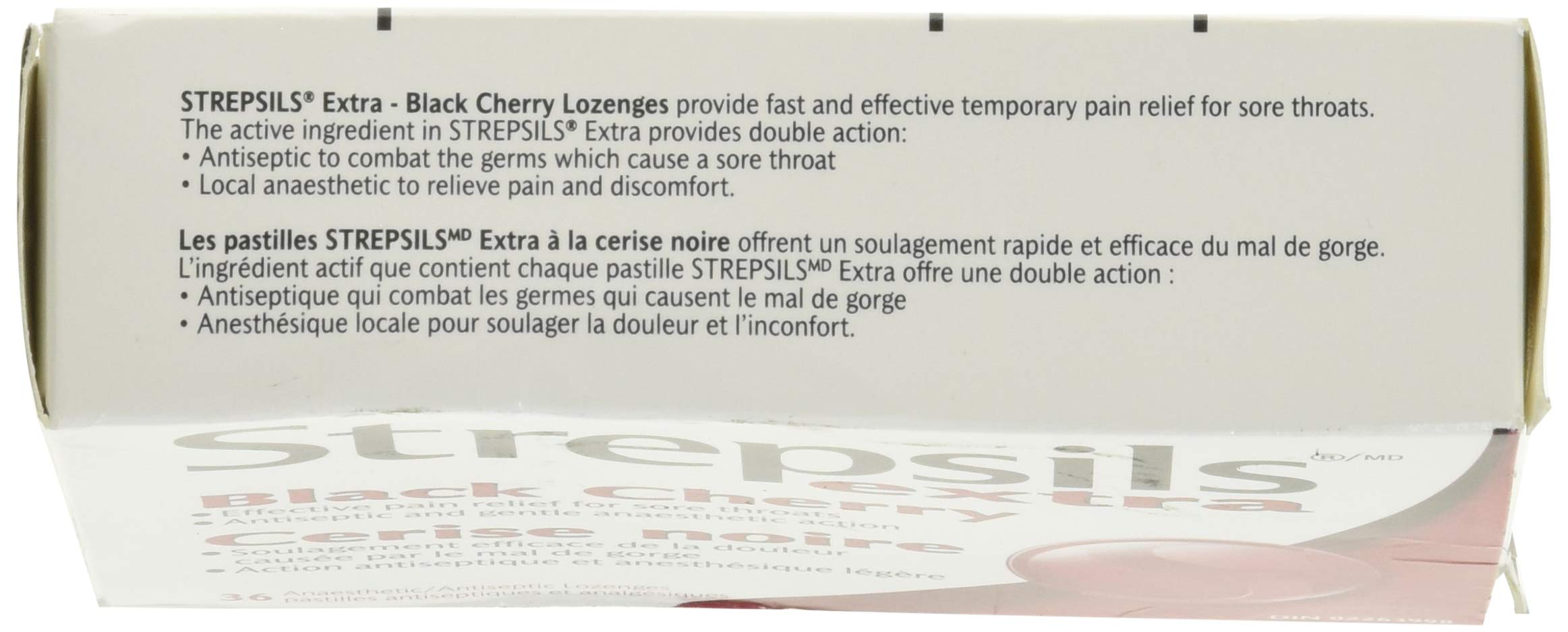 Strepsils Fast and Effective Relief for Sore Throat, Lozenges, Black Cherry, 36 count (Pack of 2)