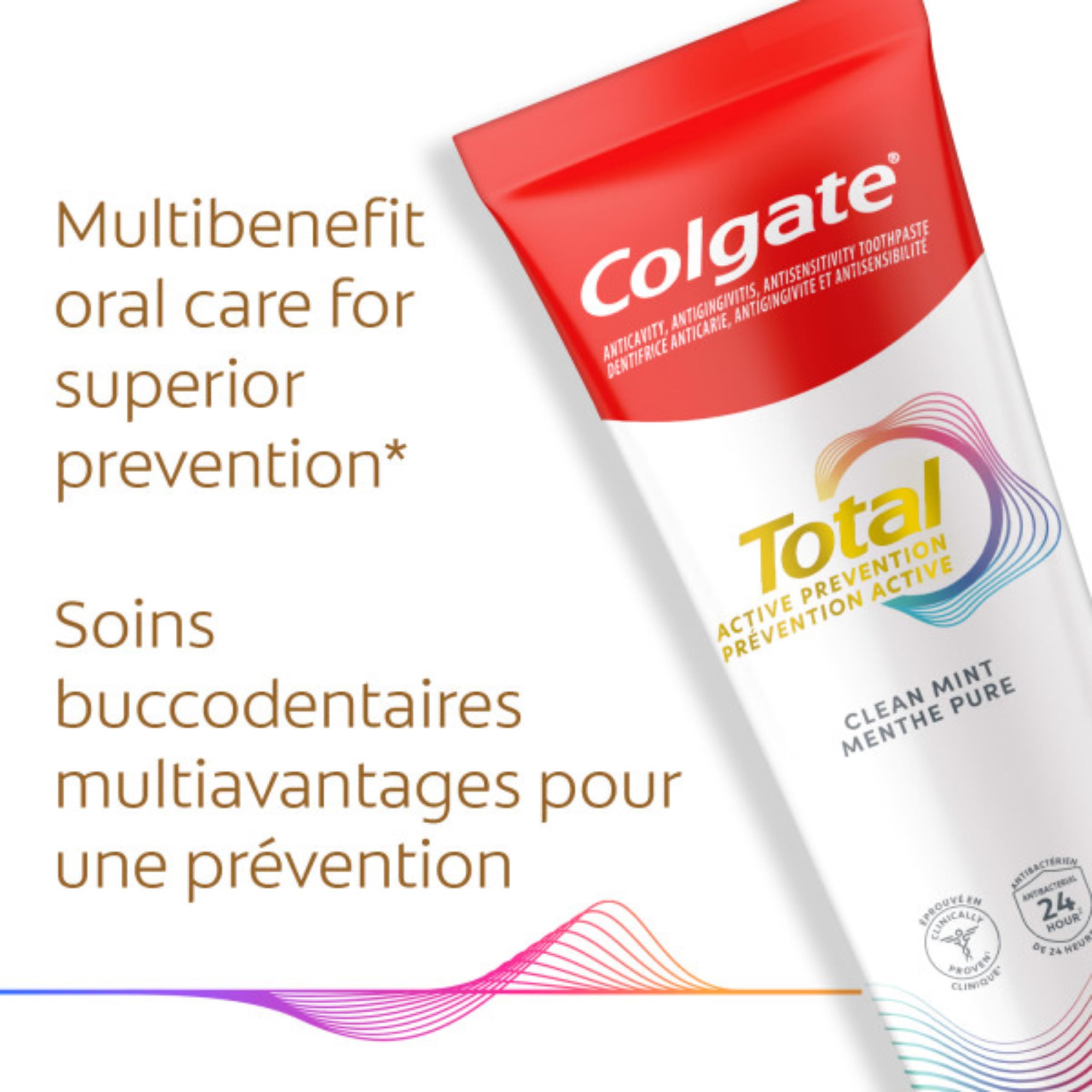Colgate Total Toothpaste, Clean Mint, 3 X 120 ml