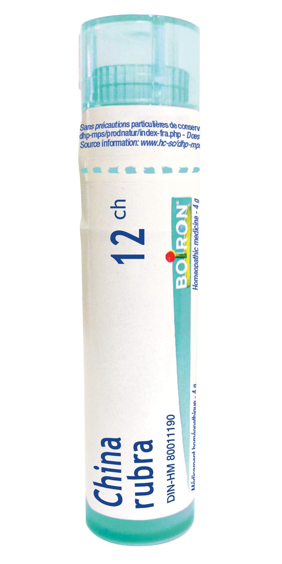 Boiron China rubra 12ch,Homeopathic medicine. Each tube contains 4 g (approximately 80 pellets)