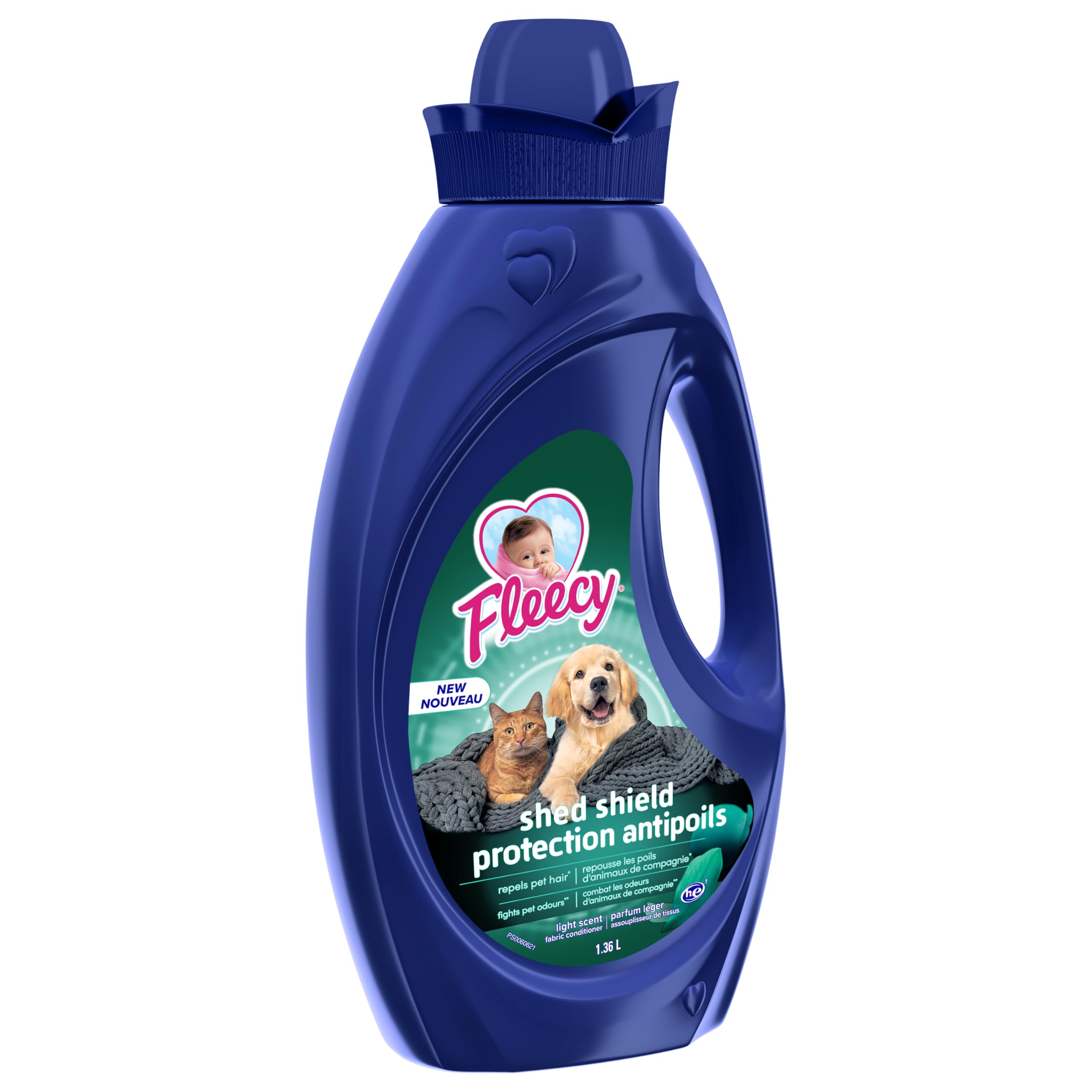Fleecy Shed Shield Fabric Softener, Light Scent, Pet Hair and Odour Guard - 1.37L
