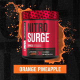 NITROSURGE Shred Thermogenic Pre Workout Supplement - Energy Booster, Instant Strength Gains, Sharp Focus, Powerful Pumps - Nitric Oxide Booster & PreWorkout Powder - 30Sv, Orange Pineapple