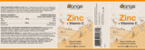 Orange Naturals Zinc + Vitamin C, 90 Veg Capsules, 90-Day Supply, With 50mg Zinc & 400mg Vitamin C, Support Overall Wellness & Skin Vitality, No Gluten or GMO, Easy-to-Swallow, Antioxidant Protection