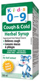 Kids 0-9 Cough & Cold Herbal Syrup 100 ml - Honey Flavour - Relieves Cough, Loosen Mucus and Phlegm with Ivy Leaf Extract - Non-Drowsy, Gluten, Honey and Sugar-Free