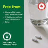 Organika Canadian-Made L-Theanine Bonus Size 225mg-Relaxation Promotion Without Drowsiness, Stress Support, Pure Natural Source, Fast Acting- 110caps
