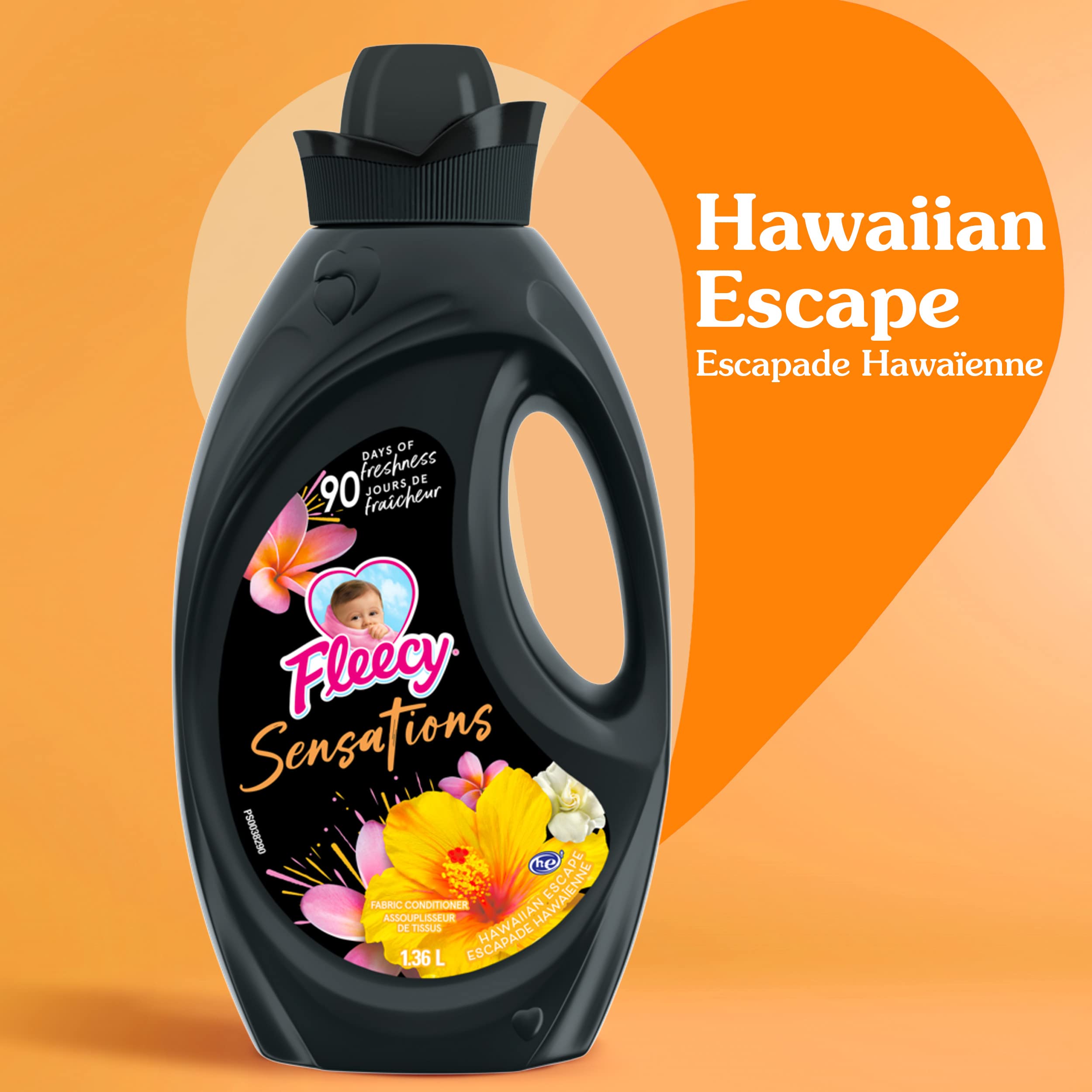 Fleecy Sensations Hawaiian Escape Liquid Fabric Conditioner, 1.36L