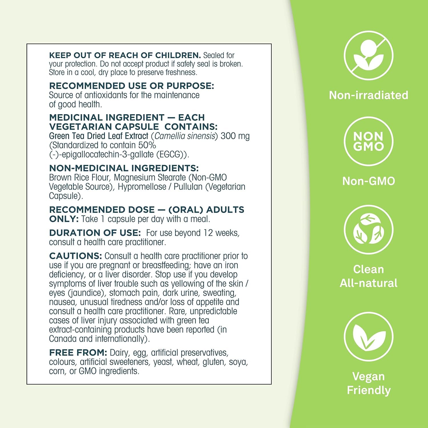 Organika Green Tea Extract 120 Vcaps