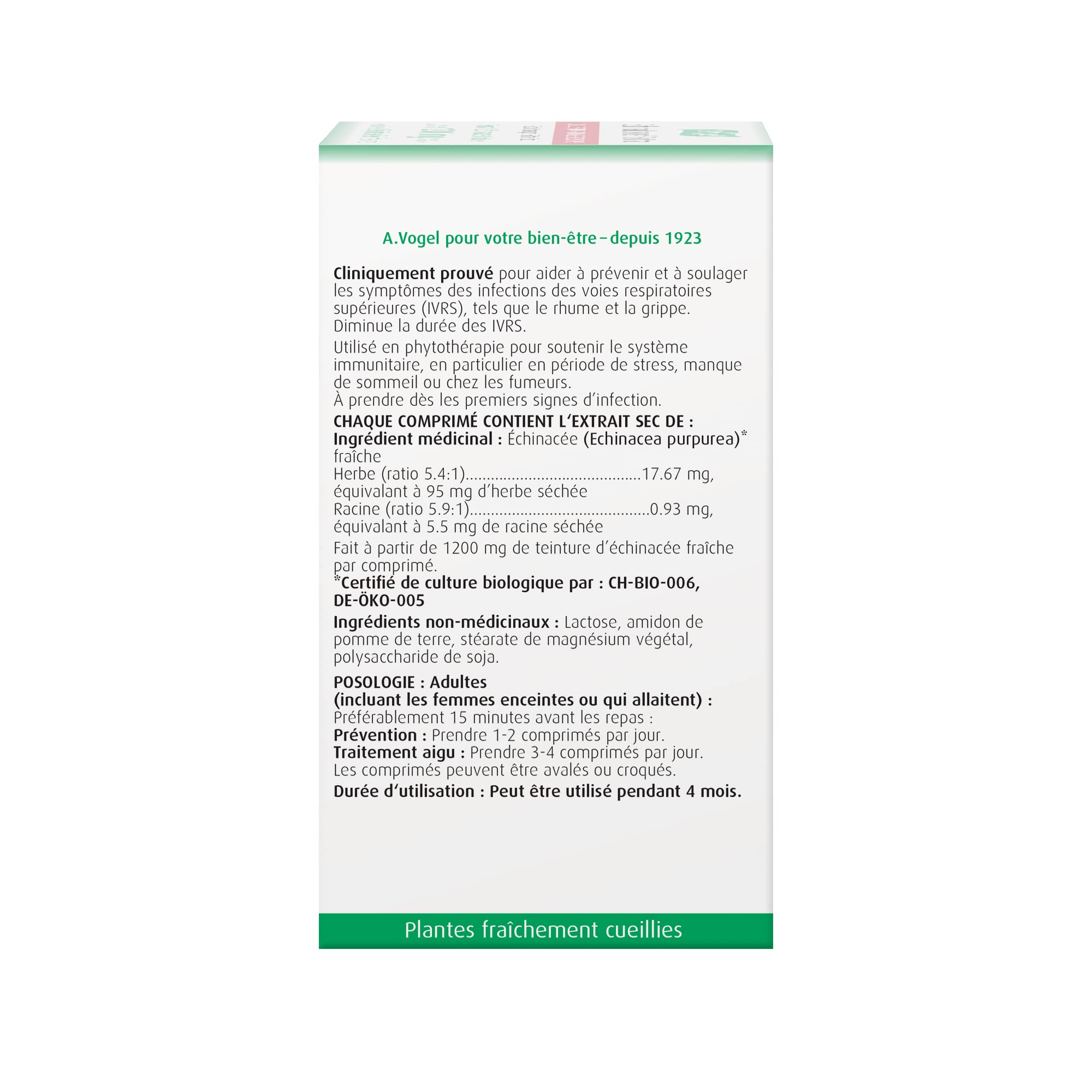 A.Vogel Echinaforce Extra Strength Echinacea Tablets - Immune Support for Cold and Flu Relief - 1200mg Organic Echinacea - Safe for Pregnant and Breastfeeding Women - 120 Tablets