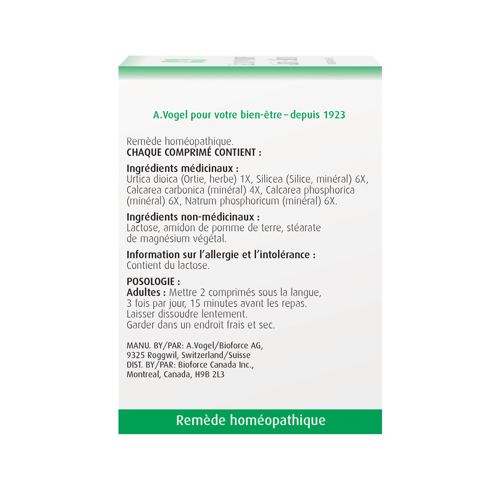 A.Vogel Calcium Absorber Homeopathic Remedy for Growing Pain, and Osteoporosis Relief - Stinging Nettle Herb with Silicea, Calcium, Sodium Salts for Brittle Hair and Nails Support