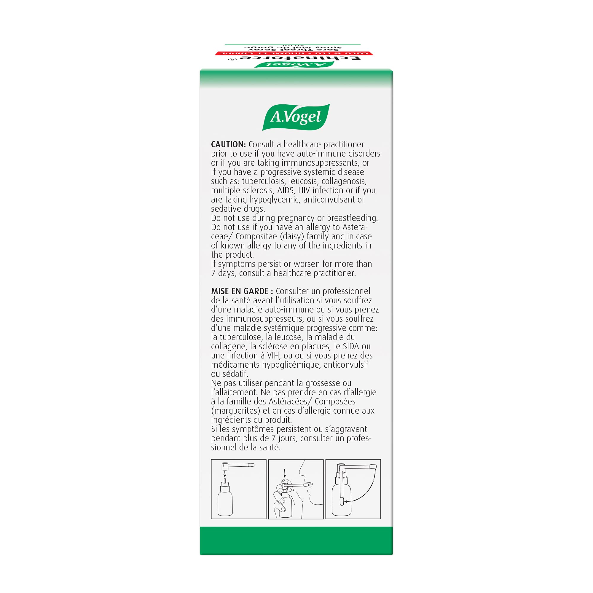 A.Vogel Echinaforce Sore Throat Spray Fast Acting Relief with Organic Echinacea Purpurea and Sage | Clinically Proven | Lactose Free, Vegan and Cruelty-Free | 30mL