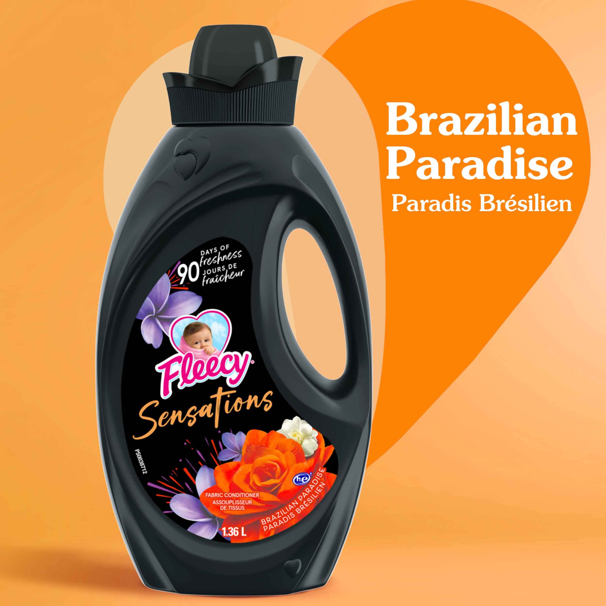 Fleecy Sensations Brazilian Paradise Liquid Fabric Conditioner, 1.36L (Pack of 2)