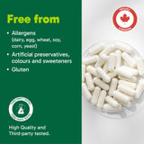 Organika Canadian-Made Taurine Ultra Strength- 1000mg- Supports Cardiovascular Health, 3000mg Daily Dose- 240vcaps