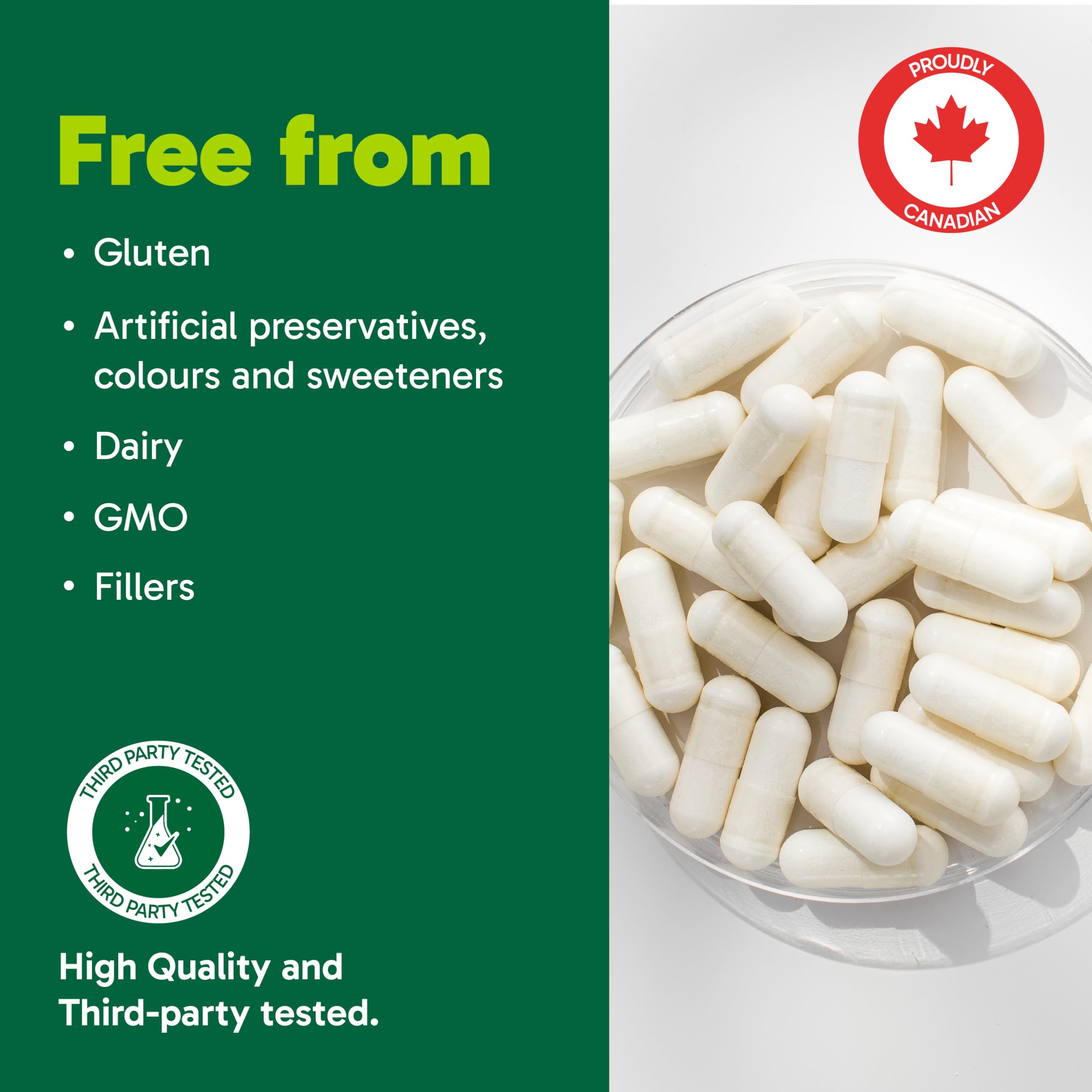 Organika Canadian-Made Liposomal Vitamin C 1000mg Daily- High Absorption for Superior Bioavailability, Immunity- 60vcaps