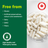 Organika Canadian-Made Liposomal Vitamin C 1000mg Daily- High Absorption for Superior Bioavailability, Immunity- 60vcaps