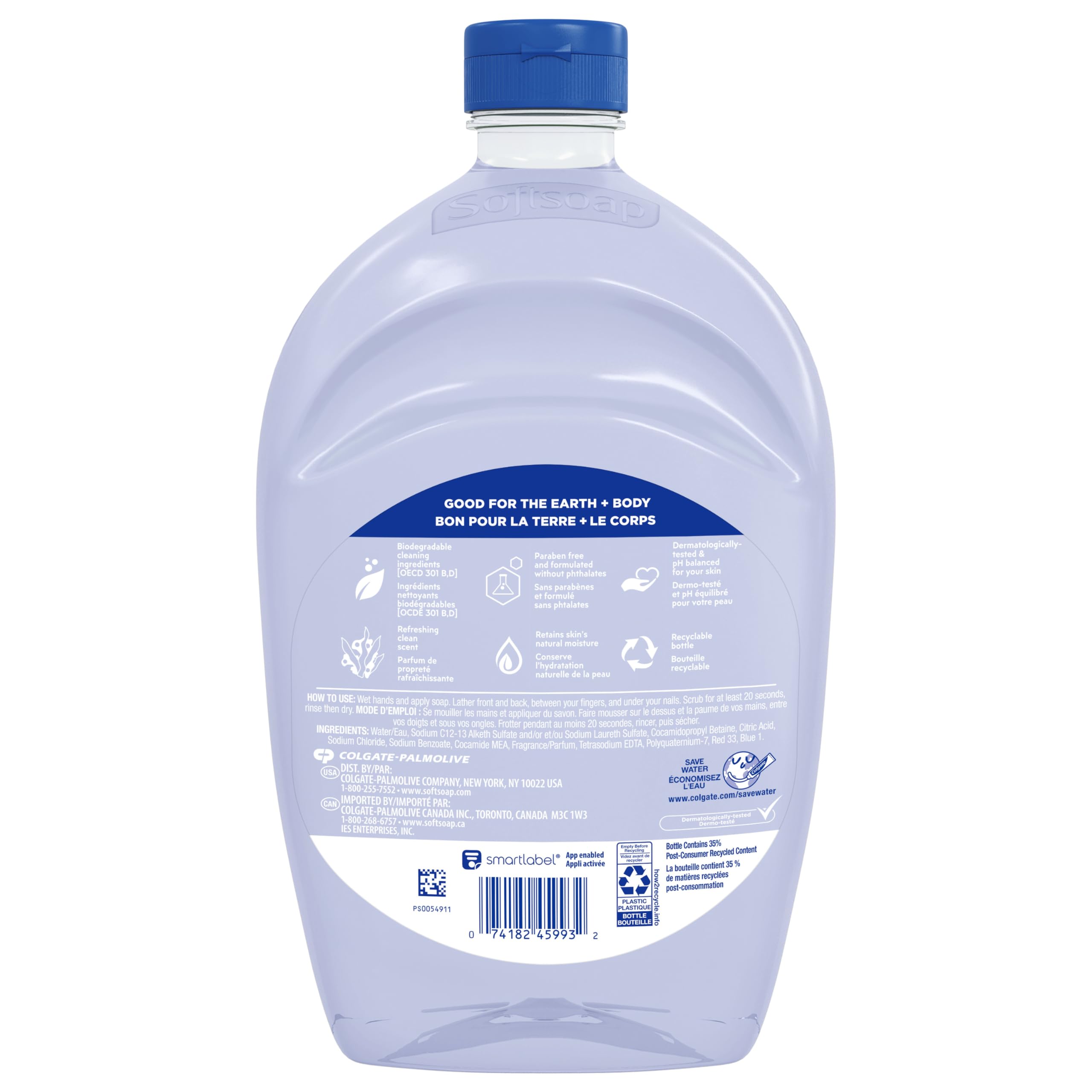 Softsoap Antibacterial Liquid Hand Soap Refill - Aquarium Series - Fresh Scent- Moisturizing Hand Wash, Savon a Main, Dermatologically Tested, for Soft Smooth Skin, 1.47 Liters (Pack of 2) (Packaging May Vary)