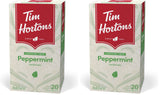 Tim Hortons Peppermint Tea Bags, Herbal, Caffeine Free, 20 Count (Pack of 2)