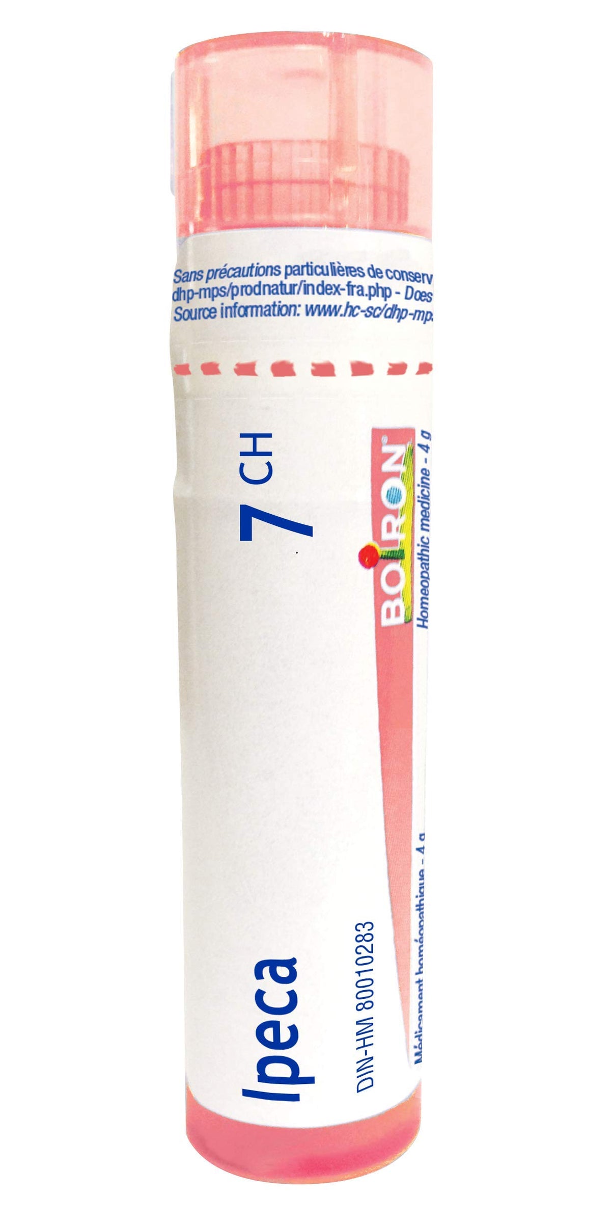 Boiron Ipeca 7ch,Homeopathic medicine. Each tube contains 4 g (approximately 80 pellets)