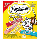Temptations Creamy Puree Adult Lickable Cat Treats with Beef Liver, & Salmon, & Chicken & Tuna Variety Pack, 48 Pouches, 576g (Pack of 2)