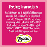 TEMPTATIONS Cat Treats, Hearty Beef Flavour, 350g Pouch (Pack of 2)