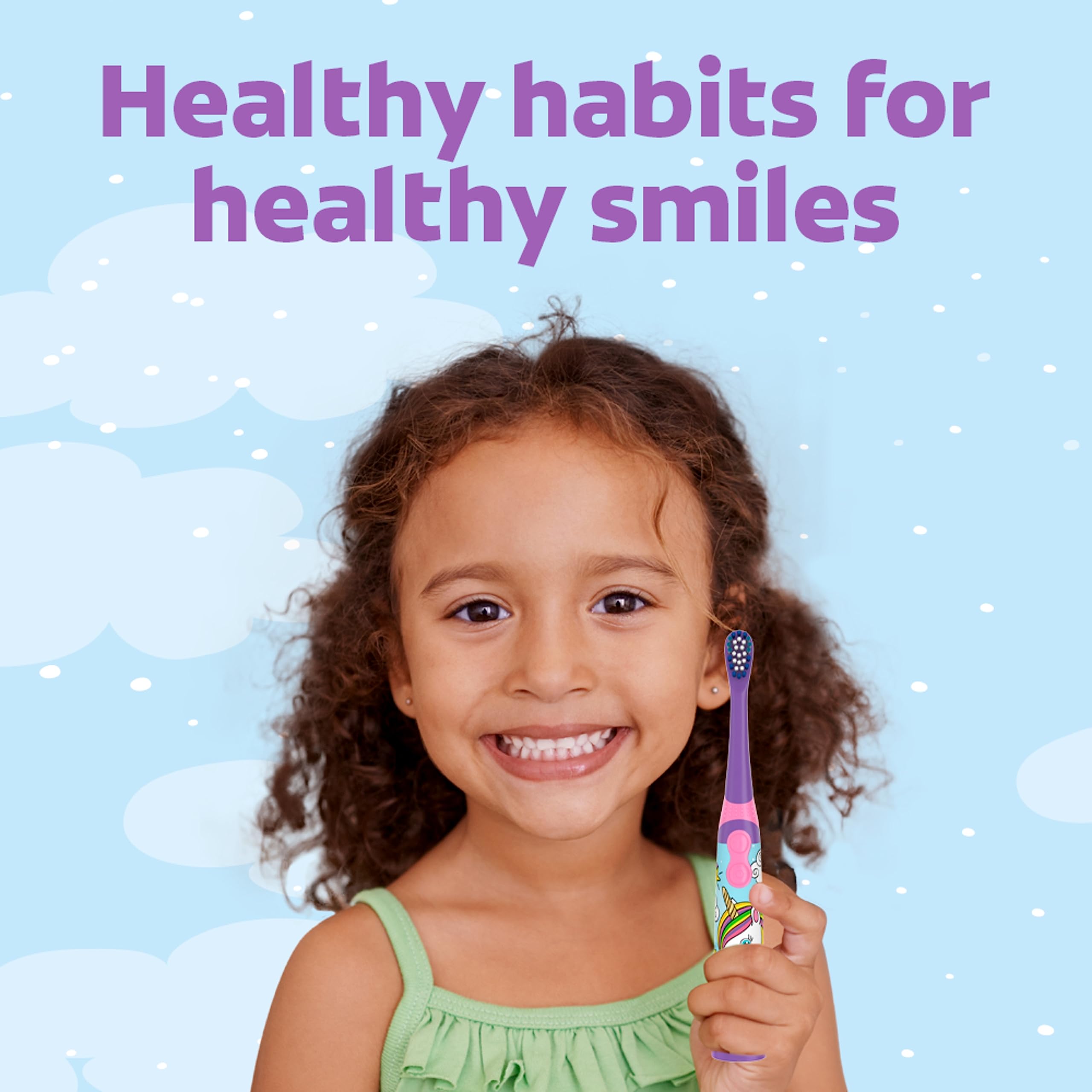 Colgate Battery Powered Kids Electric Toothbrush (pack Of 1), Ages 3+, Extra Soft Toothbrush, Fun Unicorn Design, Removes More Plaque, Slim, Easy-to-hold Handle, Cleans Cavity-causing Bacteria, Battery Included