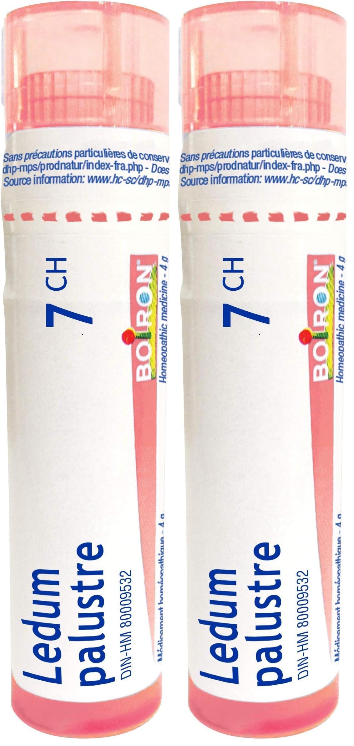 Boiron Ledum palustre 7ch,Homeopathic medicine. Each tube contains 4 g (approximately 80 pellets) (Pack of 2)
