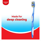 Colgate Extra Clean Manual Toothbrush - Soft Bristle Tooth Brush for Adults with Circular Power Bristles for Stain Removal and Tongue Cleaner - Comfortable Grip Handle, Variety Pack - 6 Count
