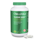 Organika Canadian-Made Taurine Ultra Strength- 1000mg- Supports Cardiovascular Health, 3000mg Daily Dose- 240vcaps