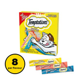 Temptations Creamy Puree Adult Lickable Cat Treats with Chicken & Salmon & Tuna Variety Pack, 24 Pouches, 288g
