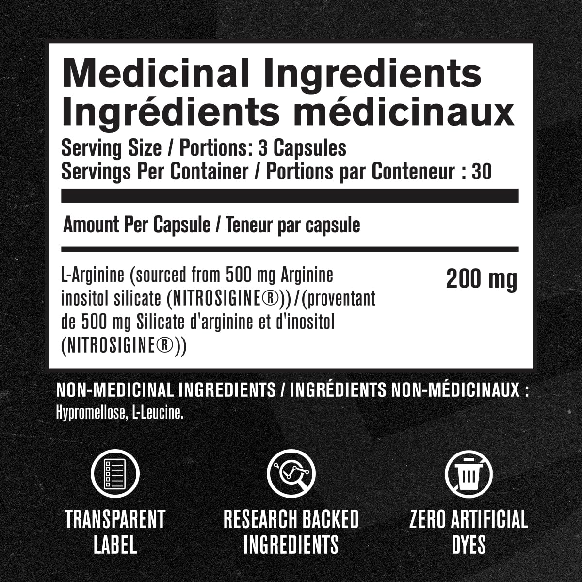 Jacked Factory L-Arginine Nitrosigine 1500mg - Patented Bonded Essentials L Arginine Silicate, Nitric Oxide Supplement for Muscle Growth, Pumps, Vascularity, and Energy - 90 Count