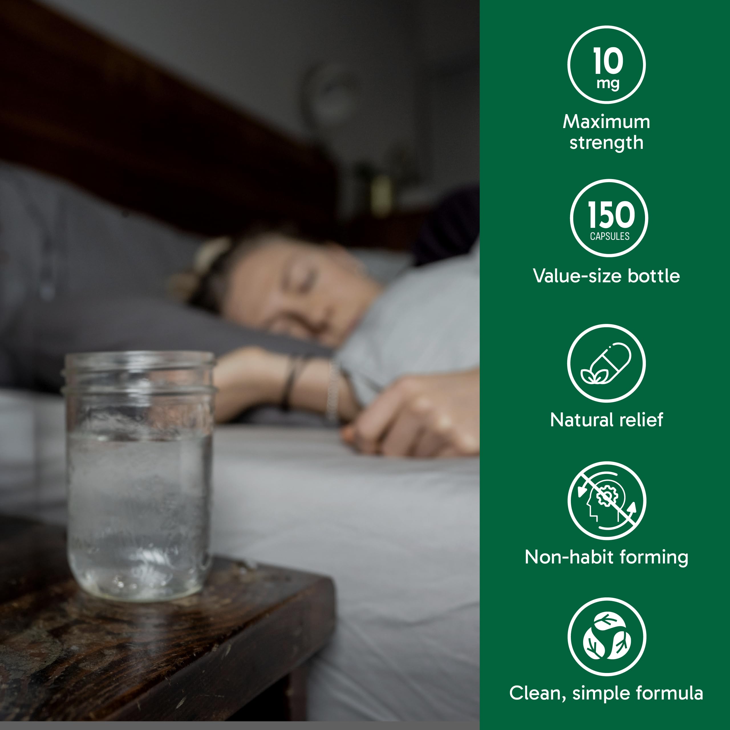 Organika Melatonin 10 mg- Sleep Support capsules – Nighttime Rest & Relaxation Formula – Helps Support Natural Sleep Cycle – Non-Habit Forming – Vegan & Non-GMO – 120 vcaps