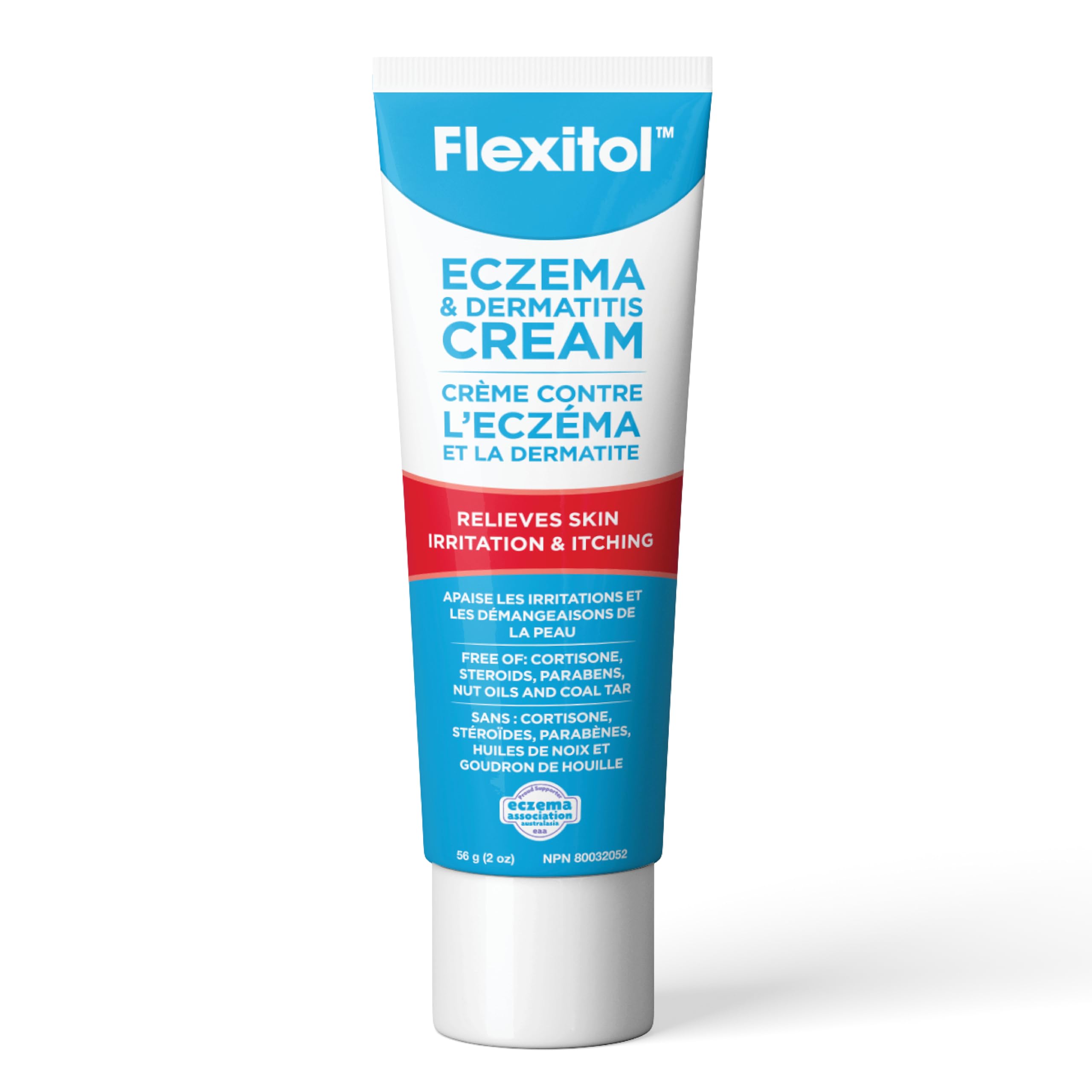 Flexitol Eczema & Dermatitis Cream - Over the Counter Treatment for Eczema, Dermatitis, and Dry Skin, Soothing Moisturiser for Face & Body, Best Cream for Eczema Relief (56g)