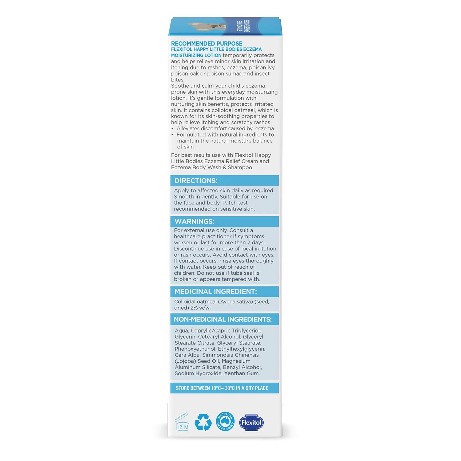 Flexitol Happy Little Bodies Eczema Relief Moisturizing Lotion – Gentle, Nourishing Lotion for Baby and Kids, Perfect for Eczema Relief, Moisturises Dry, Sensitive Skin for All-Day Comfort (175ml)