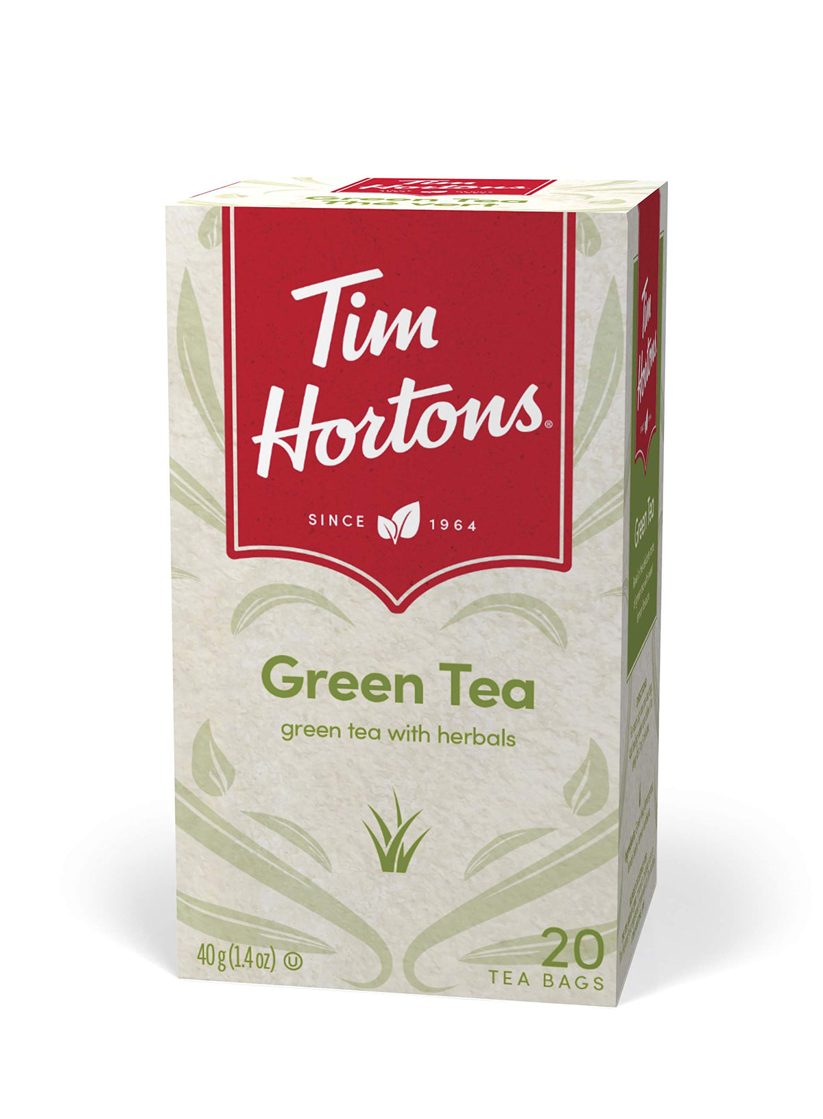 Tim Hortons Green Tea Bags, 20 Count