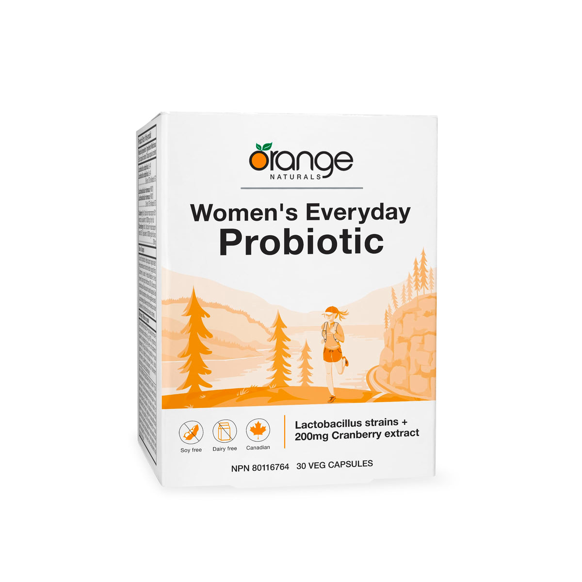 Orange Naturals - Women's Everyday Probiotic, 30 Veg Caps 30-Day Supply - Helps Restore & Maintain Healthy Vaginal Flora, Urinary Care - Probiotic Supplement with Lactobacillus Acidophilus & Rhamnosus