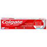 Colgate Optic White Advanced Sparkling White Toothpaste with 2% Hydrogen Peroxide and Fluoride, Teeth Whitening Toothpaste, Deep-Set Stain Remover, Mint Flavour, 133 mL