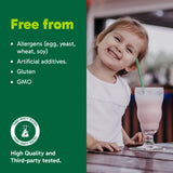Organika Kids All-in-One Daily Nutrition Powder- Strawberry Shortcake Flavour – 6g Whey Protein + 19 Vitamins & Minerals – Prebiotic Fibre for Digestion – Complete Nutritional Drink for Kids- 340g