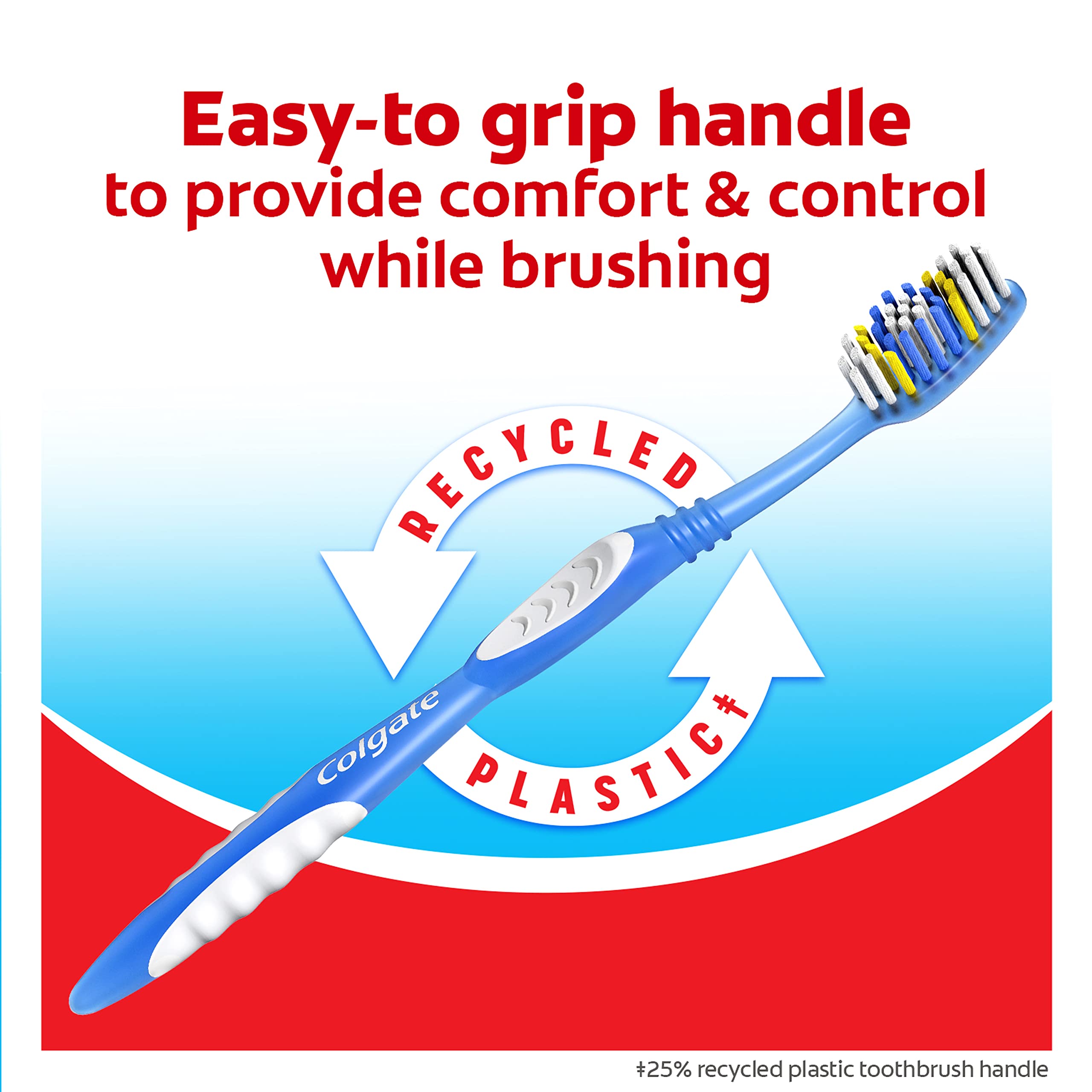 Colgate Extra Clean Toothbrush, Soft, 3 Count, Multi Color (55005) (Pack of 2)
