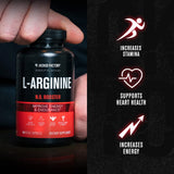 Jacked Factory L-Arginine Nitrosigine 1500mg - Patented Bonded Essentials L Arginine Silicate, Nitric Oxide Supplement for Muscle Growth, Pumps, Vascularity, and Energy - 90 Count