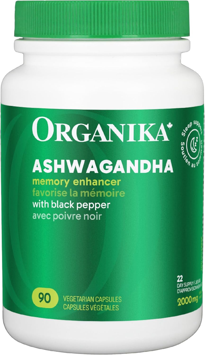 Canadian-Made Ashwagandha- Stress Relief, Sleep Aid, Mood Enhancement, Thyroid and Blood Sugar Balance- 60 Vcaps