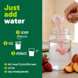 Organika Canadian-Made Electrolytes + Enhanced Collagen - Strawberry Peach Flavour - Sugar-Free Hydration | 5g Protein + 100% of Daily Vitamin C - 360g, 30 Servings