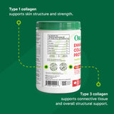 Organika Canadian-Made Enhanced Collagen Protein Powder- Lychee Flavour - Delicious flavour, High Protein Content - Hydrolyzed For Better Absorption – Grass-Fed, Non-GMO - 252g