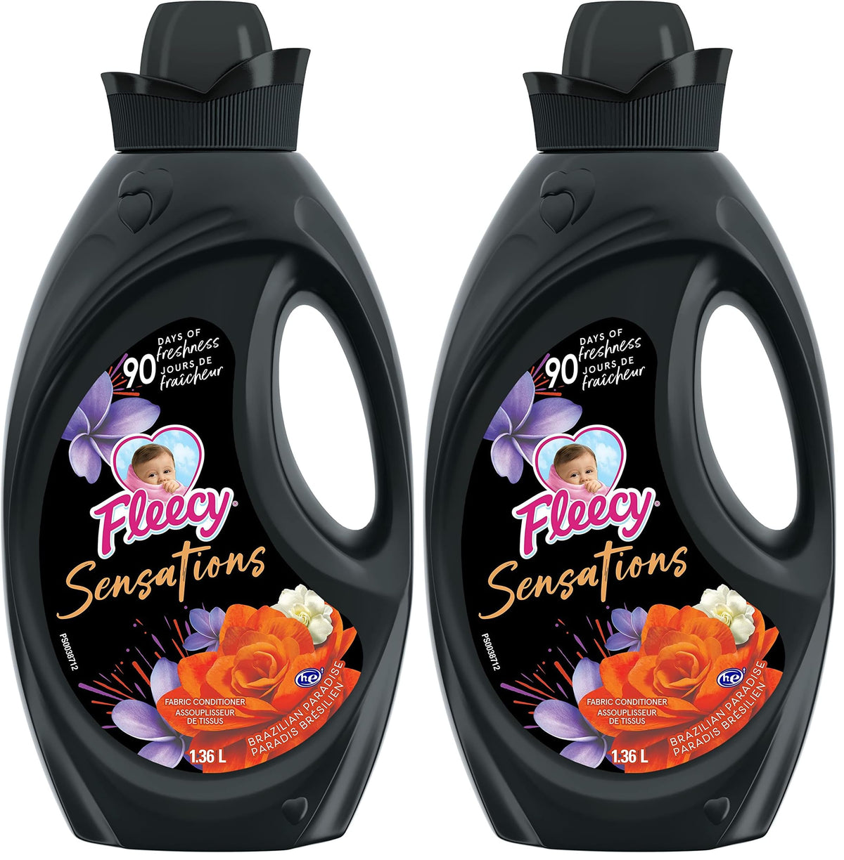 Fleecy Sensations Brazilian Paradise Liquid Fabric Conditioner, 1.36L (Pack of 2)