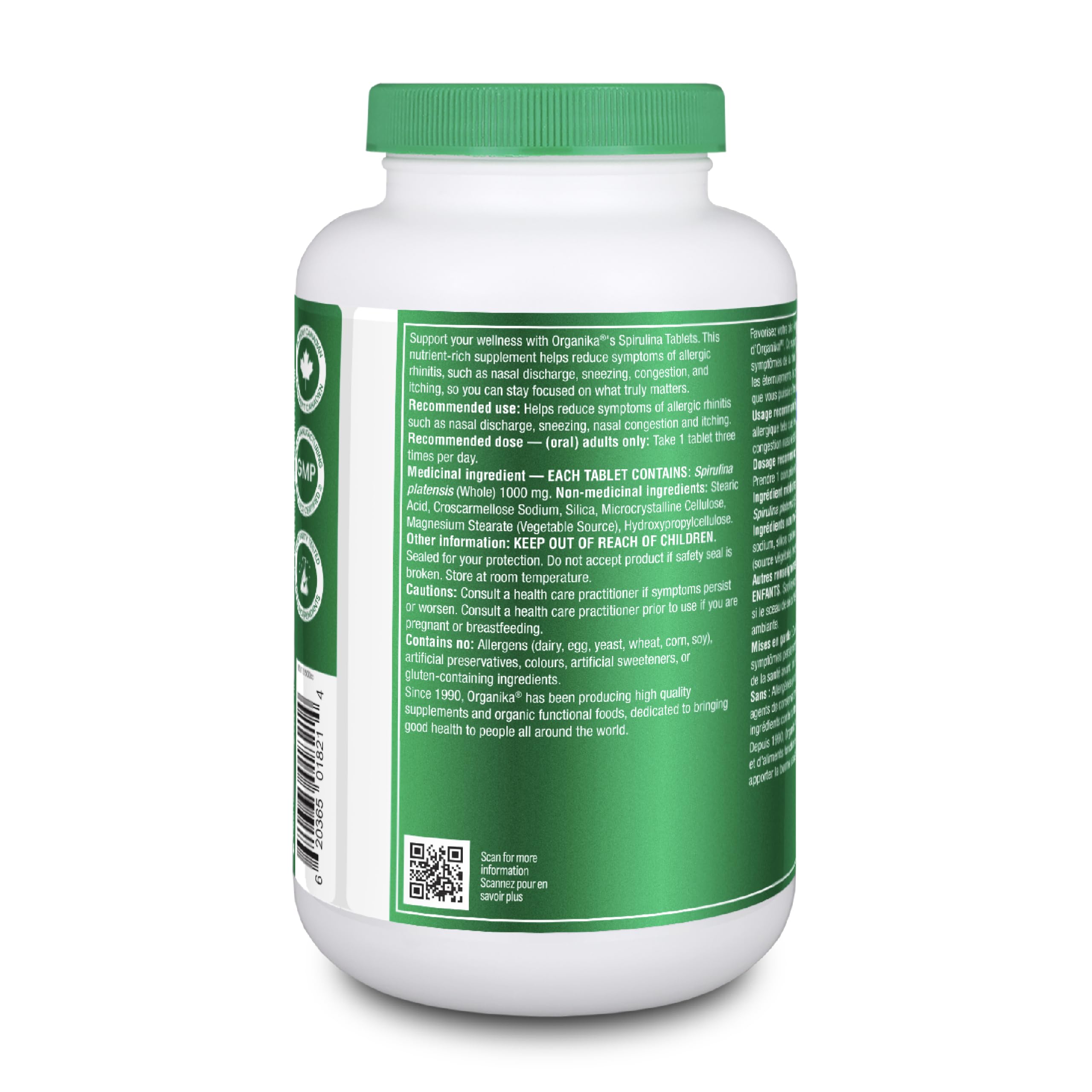 Organika Spirulina 180 Tabs