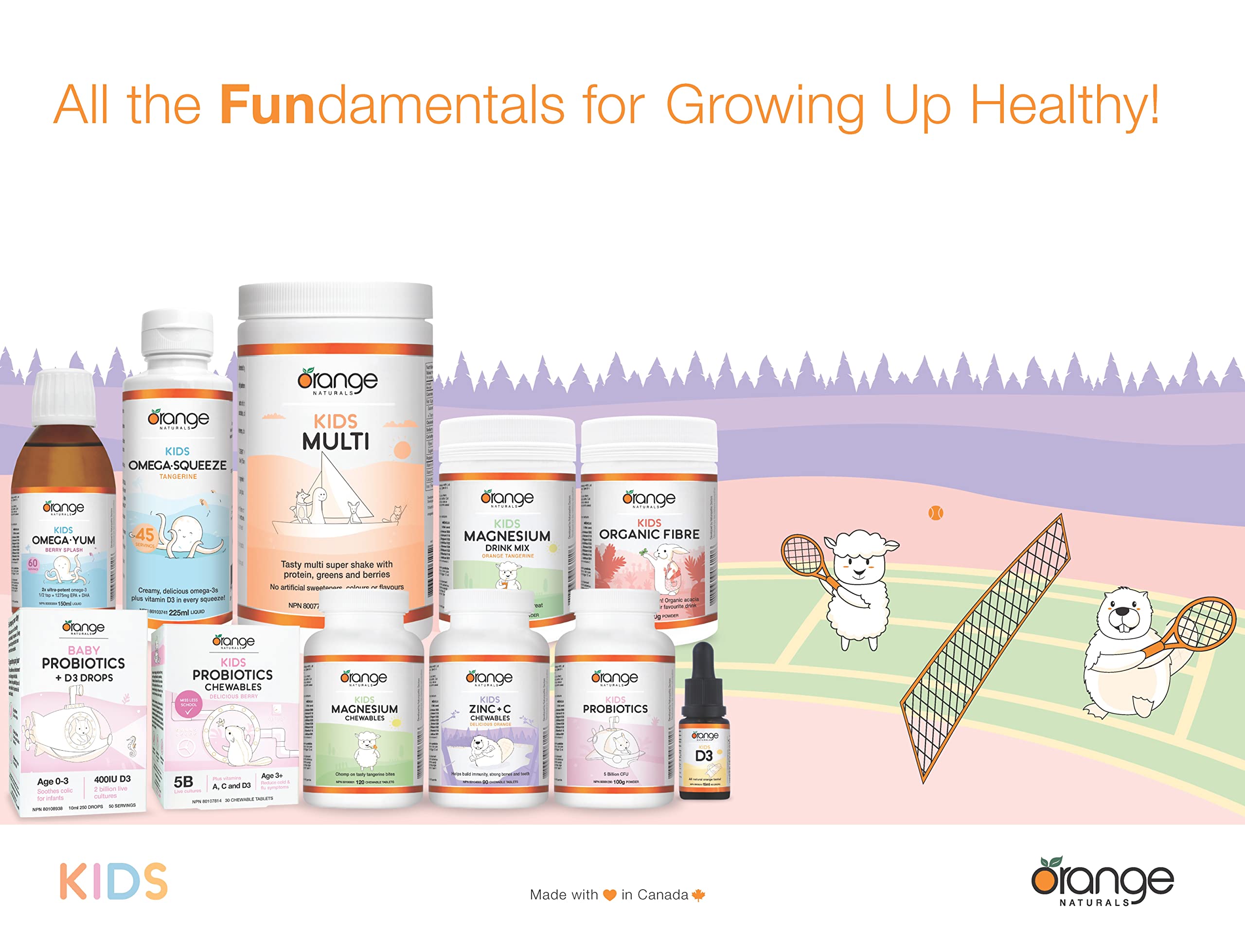Orange Naturals Kids Zinc + Vitamin C, 90 Chewable Tablets, 90-Day Supply with 12mg Zinc & 100mg Vitamin C, Helps Build Immunity, Strong Bones and Teeth - Support Overall Wellness